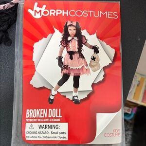 Broken Doll Kids Costume - Pink and Black